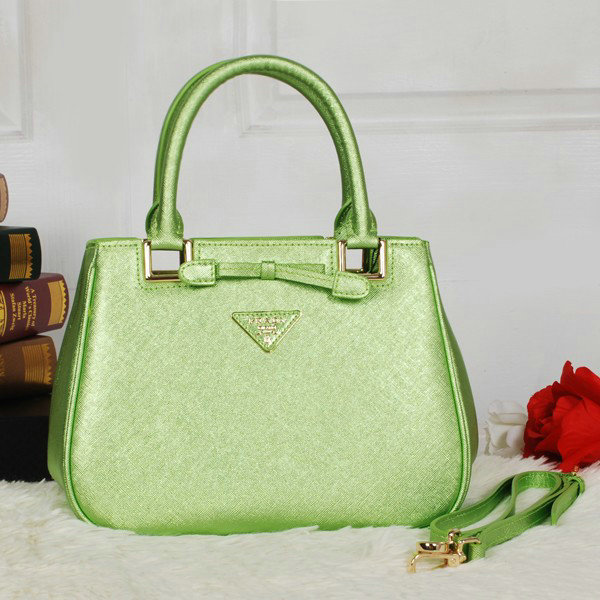 2014 Prada Fluorescence saffiano tote BN2245 green